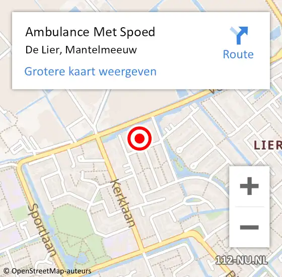 Locatie op kaart van de 112 melding: Ambulance Met Spoed Naar De Lier, Mantelmeeuw op 20 augustus 2021 23:03