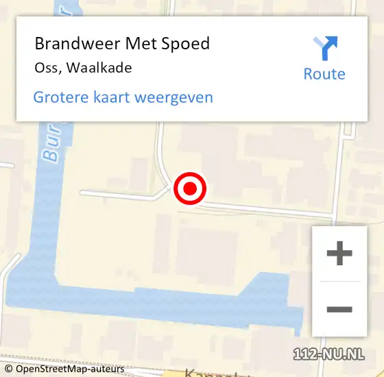 Locatie op kaart van de 112 melding: Brandweer Met Spoed Naar Oss, Waalkade op 21 augustus 2021 09:21