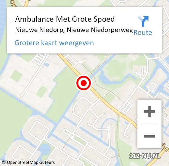 Locatie op kaart van de 112 melding: Ambulance Met Grote Spoed Naar Nieuwe Niedorp, Nieuwe Niedorperweg op 21 augustus 2021 12:43