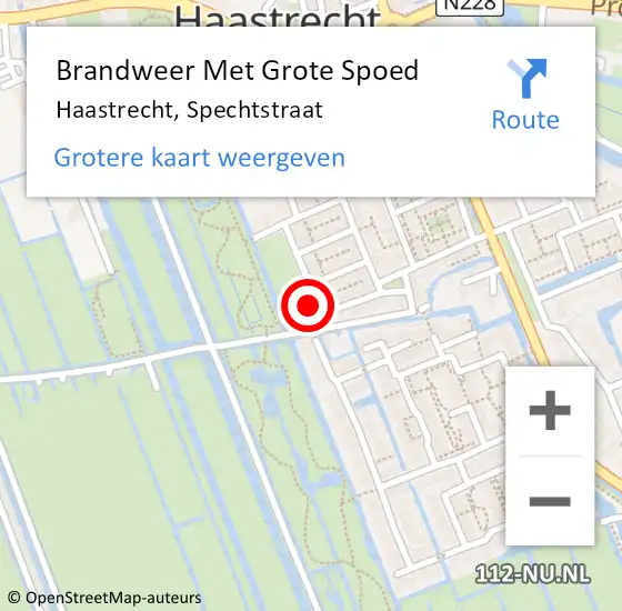 Locatie op kaart van de 112 melding: Brandweer Met Grote Spoed Naar Haastrecht, Spechtstraat op 21 augustus 2021 13:58