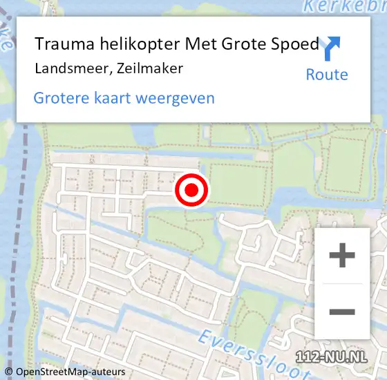 Locatie op kaart van de 112 melding: Trauma helikopter Met Grote Spoed Naar Landsmeer, Zeilmaker op 21 augustus 2021 16:46