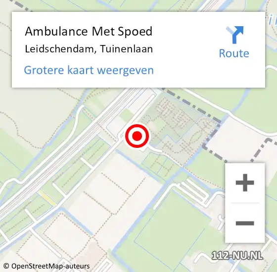 Locatie op kaart van de 112 melding: Ambulance Met Spoed Naar Leidschendam, Tuinenlaan op 21 augustus 2021 17:20