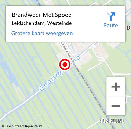 Locatie op kaart van de 112 melding: Brandweer Met Spoed Naar Leidschendam, Westeinde op 21 augustus 2021 20:41