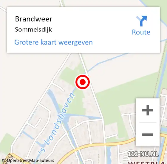 Locatie op kaart van de 112 melding: Brandweer Sommelsdijk op 21 augustus 2021 21:32