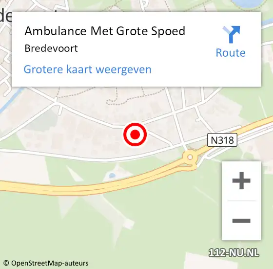 Locatie op kaart van de 112 melding: Ambulance Met Grote Spoed Naar Bredevoort op 21 augustus 2021 22:03