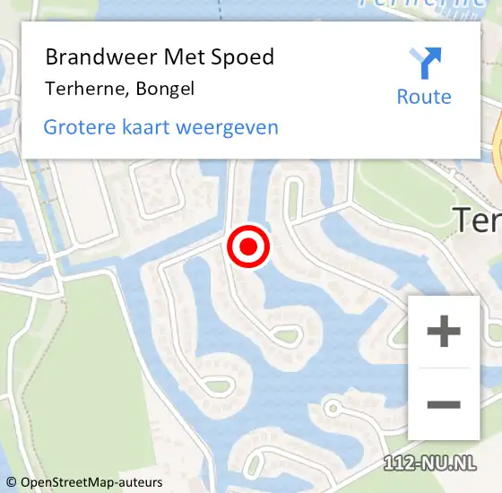 Locatie op kaart van de 112 melding: Brandweer Met Spoed Naar Terherne, Bongel op 22 augustus 2021 00:30