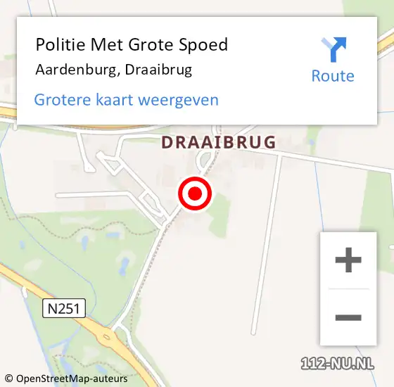 Locatie op kaart van de 112 melding: Politie Met Grote Spoed Naar Aardenburg, Draaibrug op 22 augustus 2021 10:10