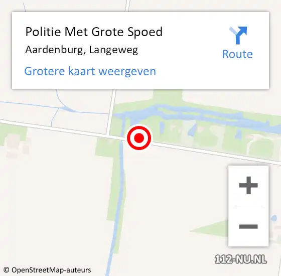 Locatie op kaart van de 112 melding: Politie Met Grote Spoed Naar Aardenburg, Langeweg op 22 augustus 2021 10:23