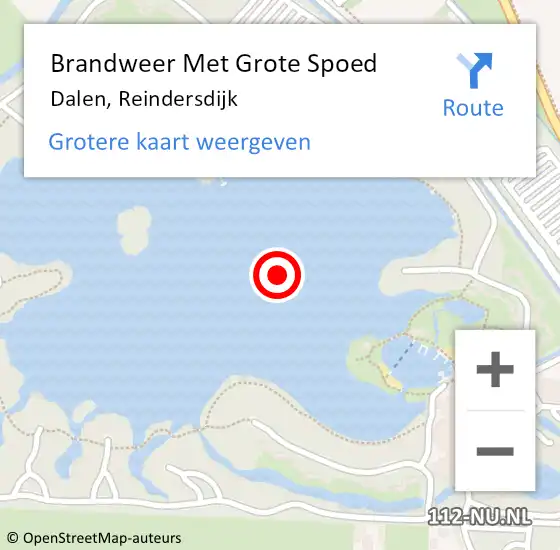 Locatie op kaart van de 112 melding: Brandweer Met Grote Spoed Naar Dalen, Reindersdijk op 22 augustus 2021 12:21