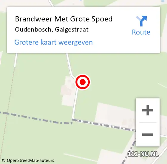 Locatie op kaart van de 112 melding: Brandweer Met Grote Spoed Naar Oudenbosch, Galgestraat op 22 augustus 2021 15:21