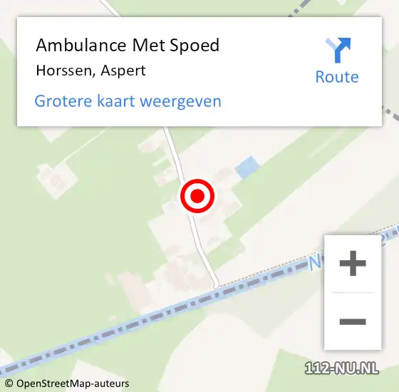 Locatie op kaart van de 112 melding: Ambulance Met Spoed Naar Horssen, Aspert op 20 juni 2014 13:58