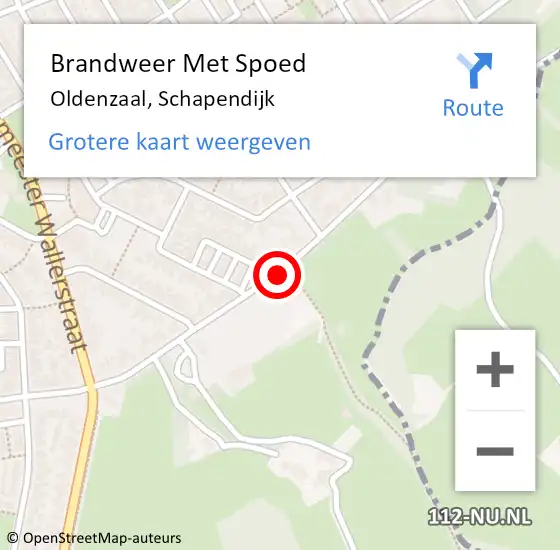 Locatie op kaart van de 112 melding: Brandweer Met Spoed Naar Oldenzaal, Schapendijk op 22 augustus 2021 17:25