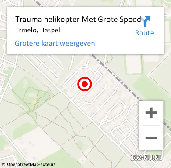 Locatie op kaart van de 112 melding: Trauma helikopter Met Grote Spoed Naar Ermelo, Haspel op 22 augustus 2021 18:11