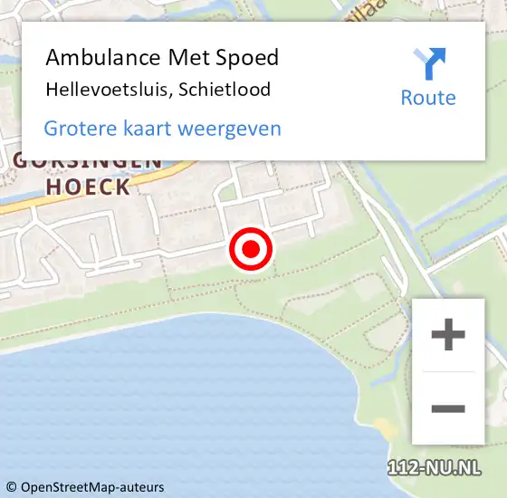 Locatie op kaart van de 112 melding: Ambulance Met Spoed Naar Hellevoetsluis, Schietlood op 23 augustus 2021 01:06