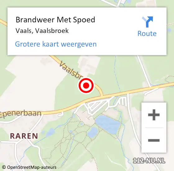 Locatie op kaart van de 112 melding: Brandweer Met Spoed Naar Vaals, Vaalsbroek op 23 augustus 2021 06:04