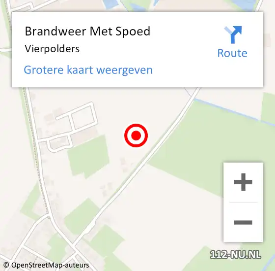 Locatie op kaart van de 112 melding: Brandweer Met Spoed Naar Vierpolders op 23 augustus 2021 07:04