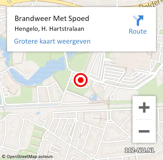 Locatie op kaart van de 112 melding: Brandweer Met Spoed Naar Hengelo, H. Hartstralaan op 23 augustus 2021 07:14