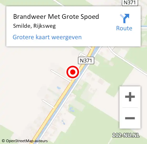 Locatie op kaart van de 112 melding: Brandweer Met Grote Spoed Naar Smilde, Rijksweg op 23 augustus 2021 12:15