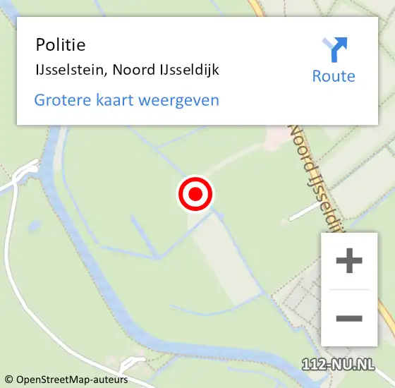 Locatie op kaart van de 112 melding: Politie IJsselstein, Noord IJsseldijk op 23 augustus 2021 12:34