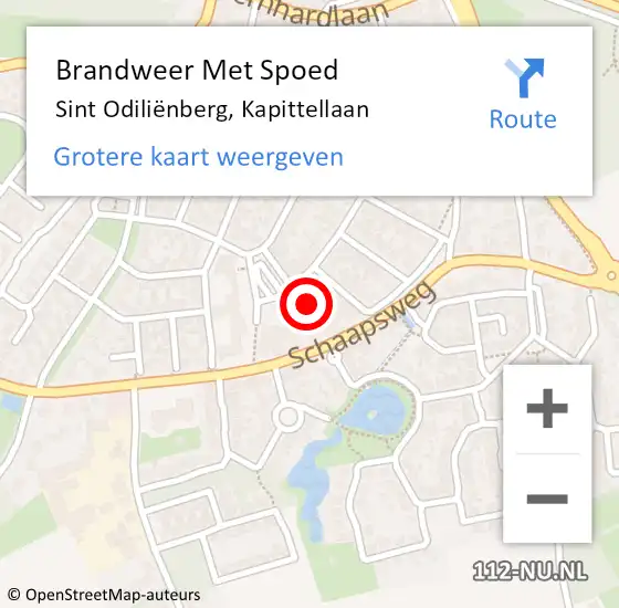 Locatie op kaart van de 112 melding: Brandweer Met Spoed Naar Sint Odiliënberg, Kapittellaan op 23 augustus 2021 13:57