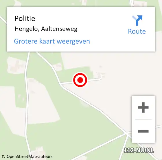 Locatie op kaart van de 112 melding: Politie Hengelo, Aaltenseweg op 24 augustus 2021 09:23