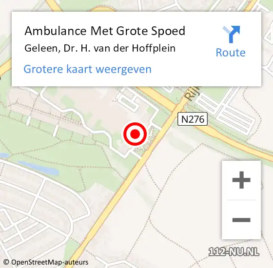 Locatie op kaart van de 112 melding: Ambulance Met Grote Spoed Naar Geleen, Dr. H. van der Hoffplein op 24 augustus 2021 11:03