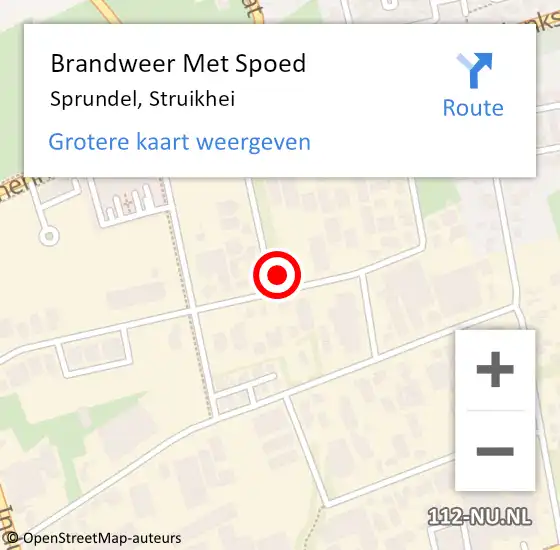 Locatie op kaart van de 112 melding: Brandweer Met Spoed Naar Sprundel, Struikhei op 24 augustus 2021 12:52