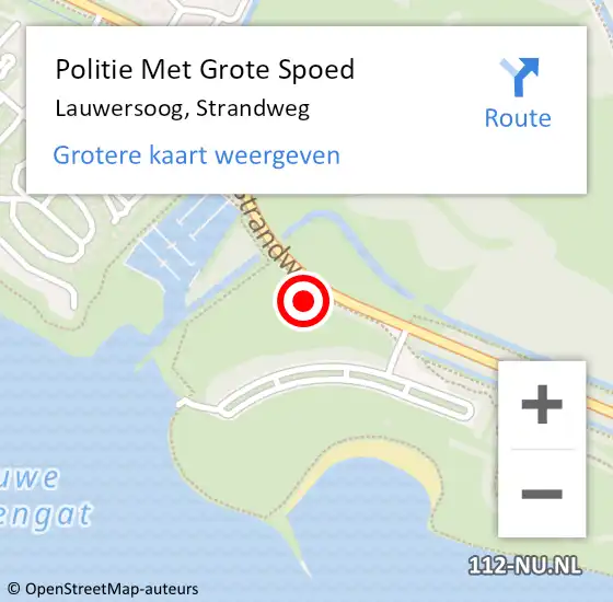 Locatie op kaart van de 112 melding: Politie Met Grote Spoed Naar Lauwersoog, Strandweg op 24 augustus 2021 15:51