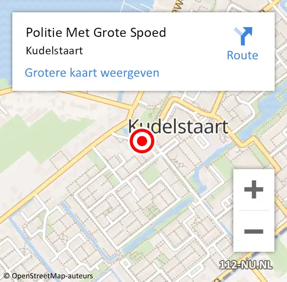 Locatie op kaart van de 112 melding: Politie Met Grote Spoed Naar Kudelstaart op 24 augustus 2021 17:10