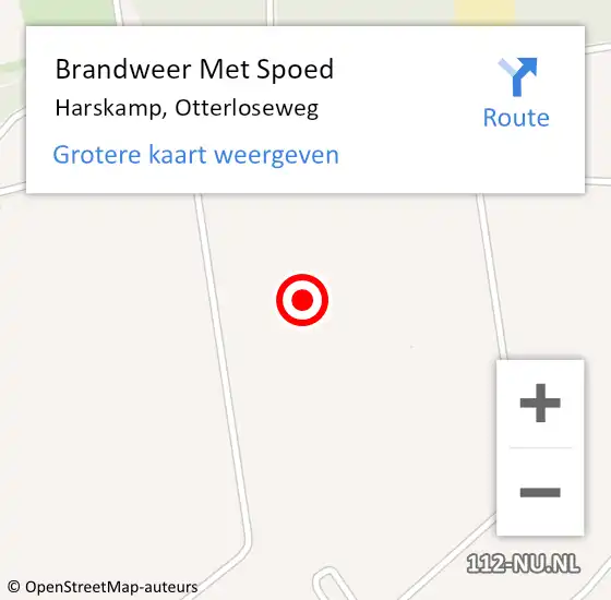 Locatie op kaart van de 112 melding: Brandweer Met Spoed Naar Harskamp, Otterloseweg op 24 augustus 2021 21:45