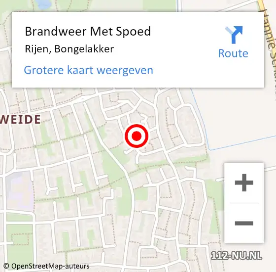 Locatie op kaart van de 112 melding: Brandweer Met Spoed Naar Rijen, Bongelakker op 25 augustus 2021 00:34