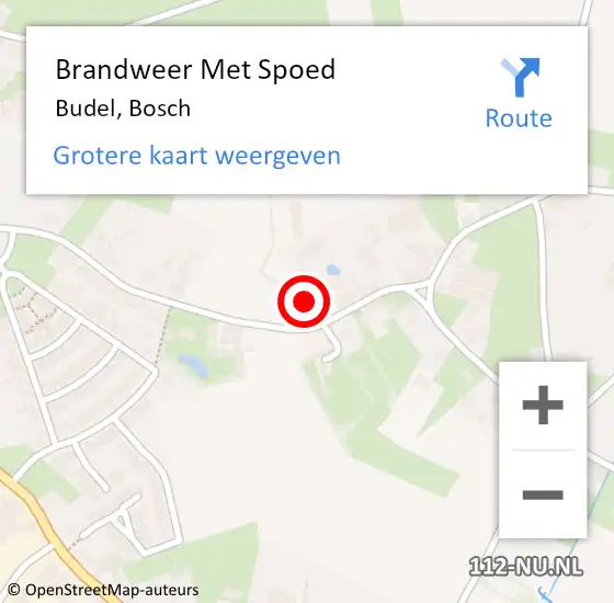 Locatie op kaart van de 112 melding: Brandweer Met Spoed Naar Budel, Bosch op 25 augustus 2021 11:51