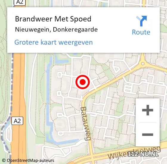 Locatie op kaart van de 112 melding: Brandweer Met Spoed Naar Nieuwegein, Donkeregaarde op 25 augustus 2021 13:22