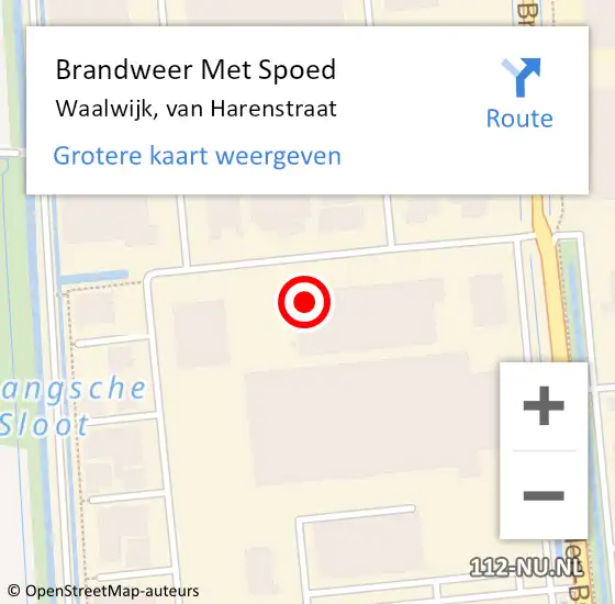 Locatie op kaart van de 112 melding: Brandweer Met Spoed Naar Waalwijk, van Harenstraat op 25 augustus 2021 15:58