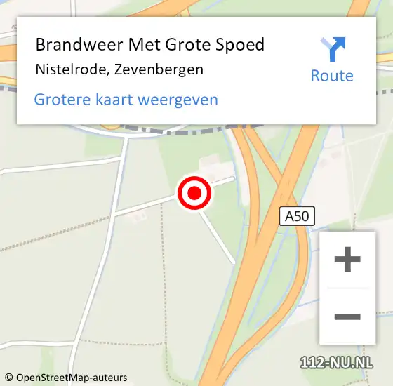 Locatie op kaart van de 112 melding: Brandweer Met Grote Spoed Naar Nistelrode, Zevenbergen op 25 augustus 2021 17:06