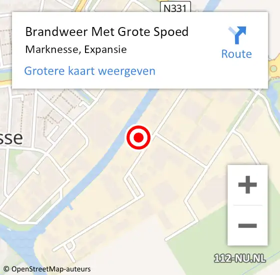 Locatie op kaart van de 112 melding: Brandweer Met Grote Spoed Naar Marknesse, Expansie op 26 augustus 2021 13:57