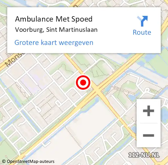 Locatie op kaart van de 112 melding: Ambulance Met Spoed Naar Voorburg, Sint Martinuslaan op 26 augustus 2021 18:58