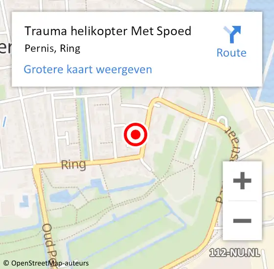 Locatie op kaart van de 112 melding: Trauma helikopter Met Spoed Naar Pernis, Ring op 26 augustus 2021 20:37