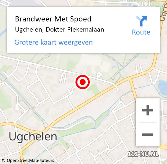 Locatie op kaart van de 112 melding: Brandweer Met Spoed Naar Ugchelen, Dokter Piekemalaan op 27 augustus 2021 08:24