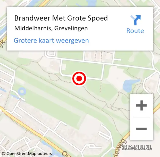 Locatie op kaart van de 112 melding: Brandweer Met Grote Spoed Naar Middelharnis, Grevelingen op 27 augustus 2021 17:43