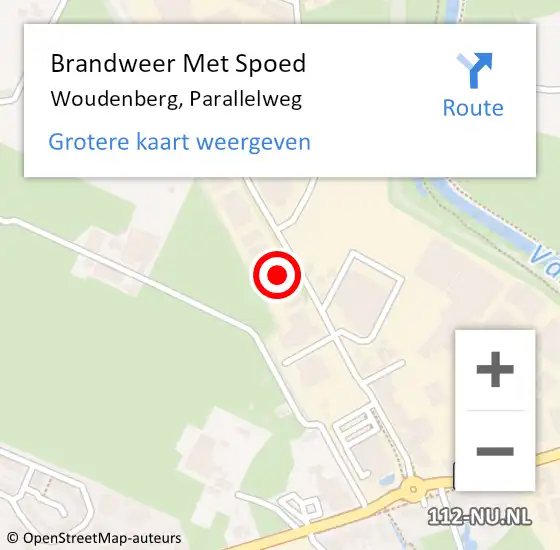 Locatie op kaart van de 112 melding: Brandweer Met Spoed Naar Woudenberg, Parallelweg op 28 augustus 2021 00:41