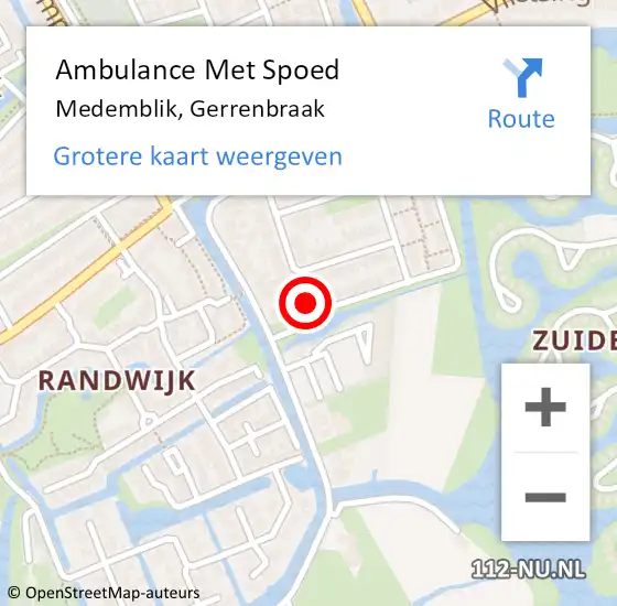 Locatie op kaart van de 112 melding: Ambulance Met Spoed Naar Medemblik, Gerrenbraak op 28 augustus 2021 03:19