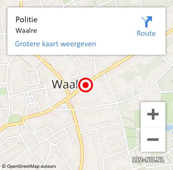 Locatie op kaart van de 112 melding: Politie Waalre op 28 augustus 2021 09:43