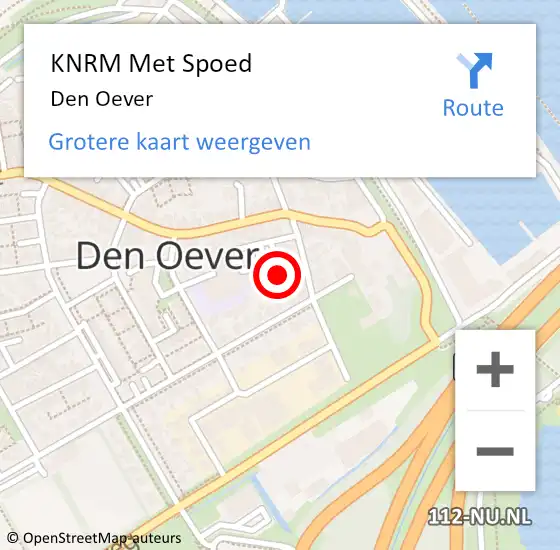 Locatie op kaart van de 112 melding: KNRM Met Spoed Naar Den Oever op 28 augustus 2021 10:40