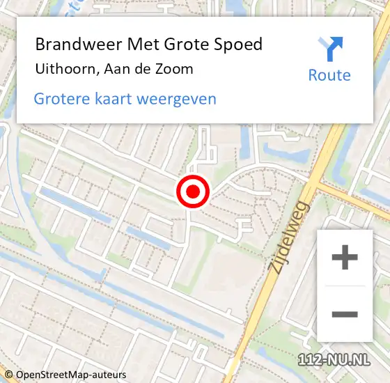 Locatie op kaart van de 112 melding: Brandweer Met Grote Spoed Naar Uithoorn, Aan de Zoom op 28 augustus 2021 11:29