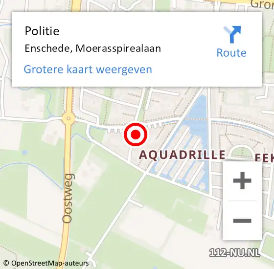 Locatie op kaart van de 112 melding: Politie Enschede, Moerasspirealaan op 28 augustus 2021 12:47