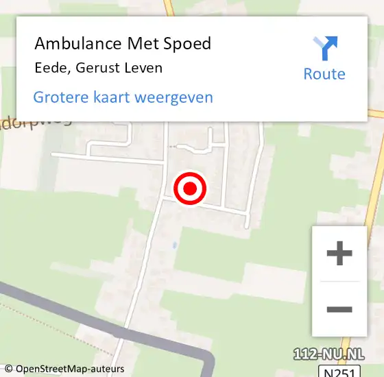 Locatie op kaart van de 112 melding: Ambulance Met Spoed Naar Eede, Gerust Leven op 21 juni 2014 03:26