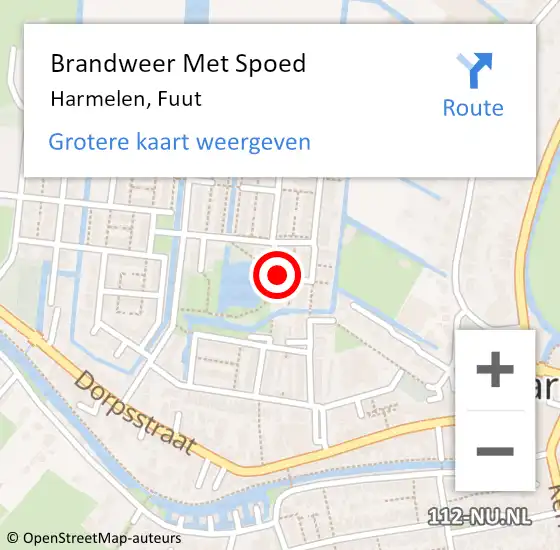 Locatie op kaart van de 112 melding: Brandweer Met Spoed Naar Harmelen, Fuut op 28 augustus 2021 14:22