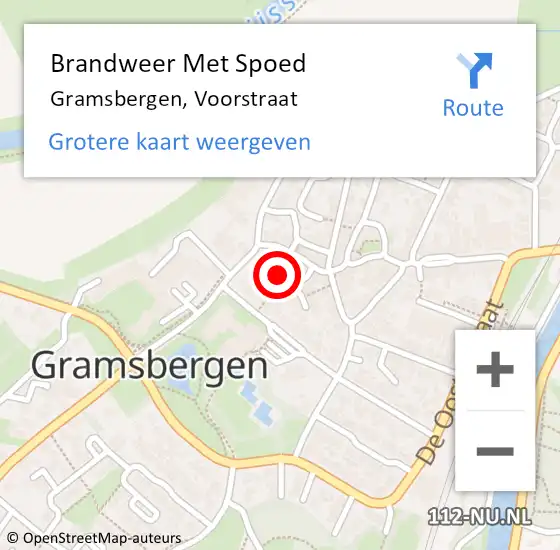 Locatie op kaart van de 112 melding: Brandweer Met Spoed Naar Gramsbergen, Voorstraat op 28 augustus 2021 18:14