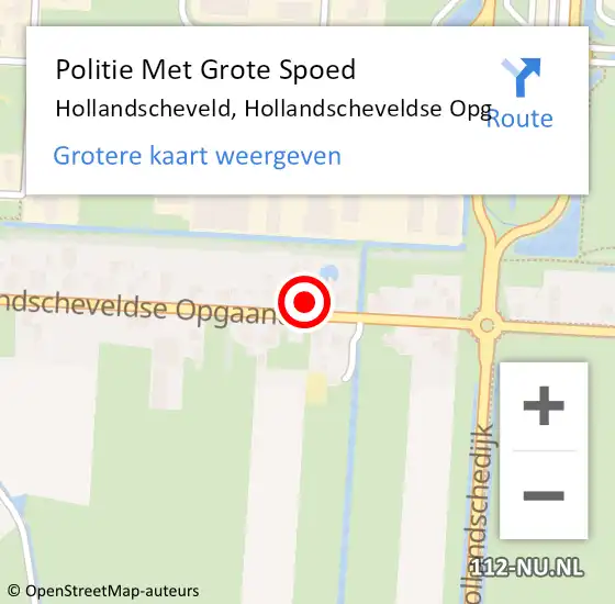 Locatie op kaart van de 112 melding: Politie Met Grote Spoed Naar Hollandscheveld, Hollandscheveldse Opg op 29 augustus 2021 01:33